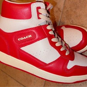 ❤️NEW**COACH❤️ WOMENS HIGH TOP LEATHER SNEAKERS